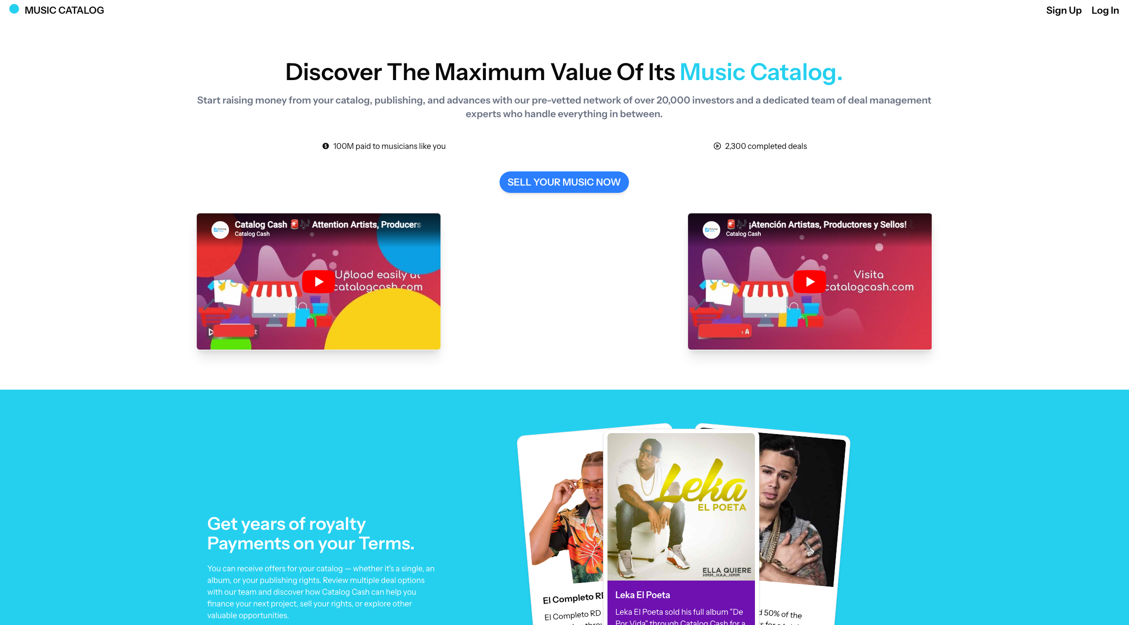 Captura del sistema Catalog Cash